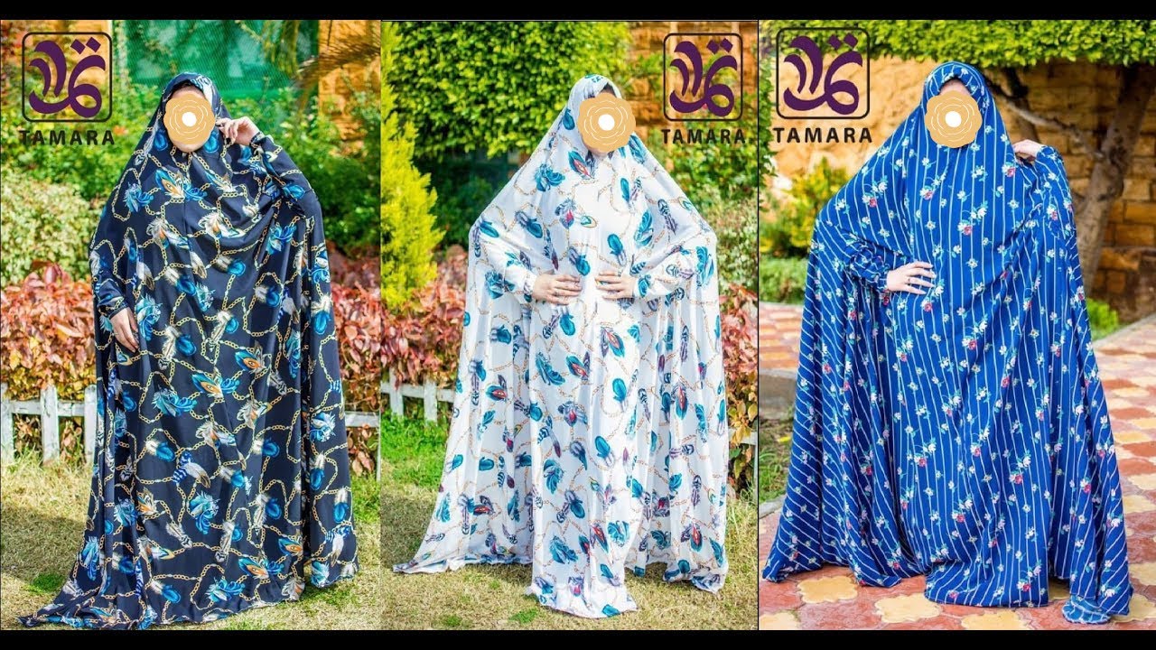 تفصيل خماركلوش طويل للأرض  /بثوب عرضه 110 فقط/ فري سايزطريقة رووعة اسدال الصلاة باكمام