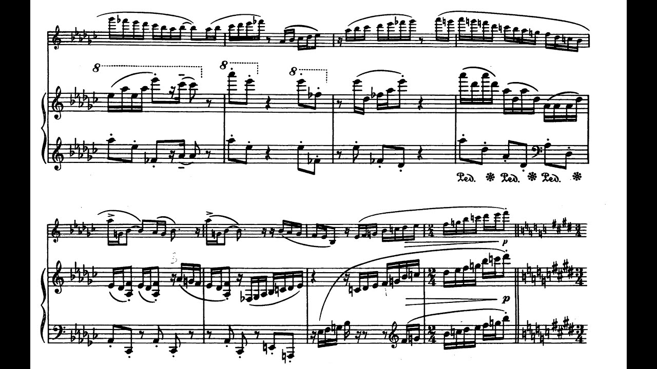 Aaron Copland - Duo for Violin and Piano (1978) [Score-Video]