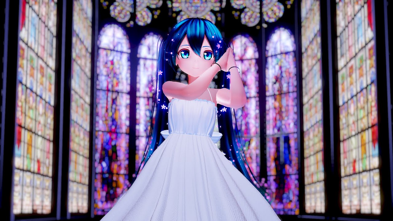 【MMD】『Last Night, Good Night』 Miku Symphony 2021ver カルも式初音ミクver2.7(白ワンピ)【4K 60fps h265】