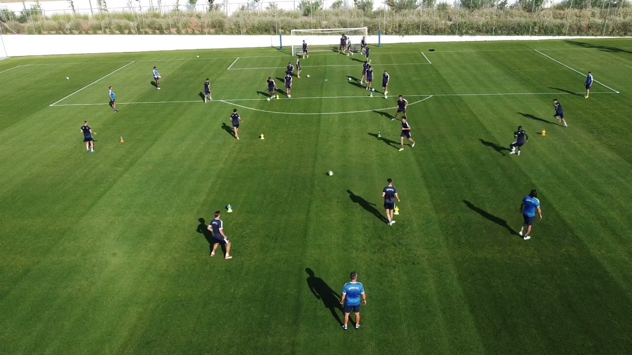 Football Passing drill+ finishing on two small goals