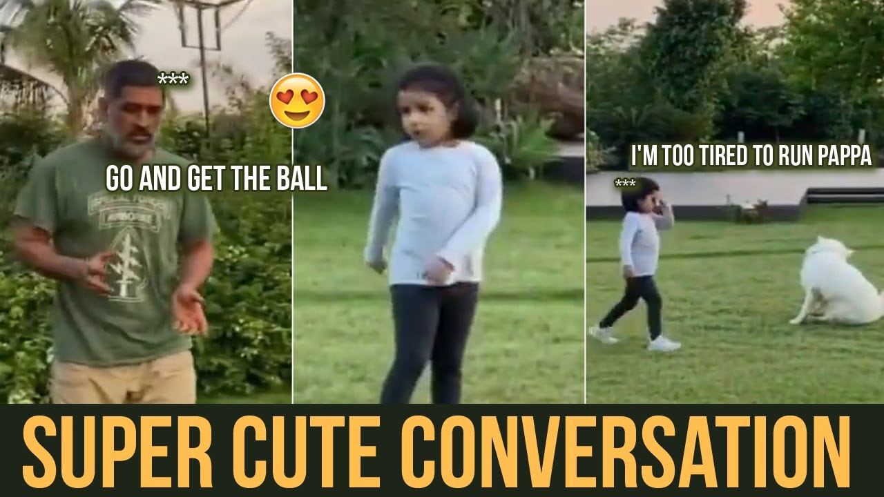 Ziva Super Cute Conversation With MS Dhoni | MS Dhoni Playing With His Daughter Ziva | Manastars
