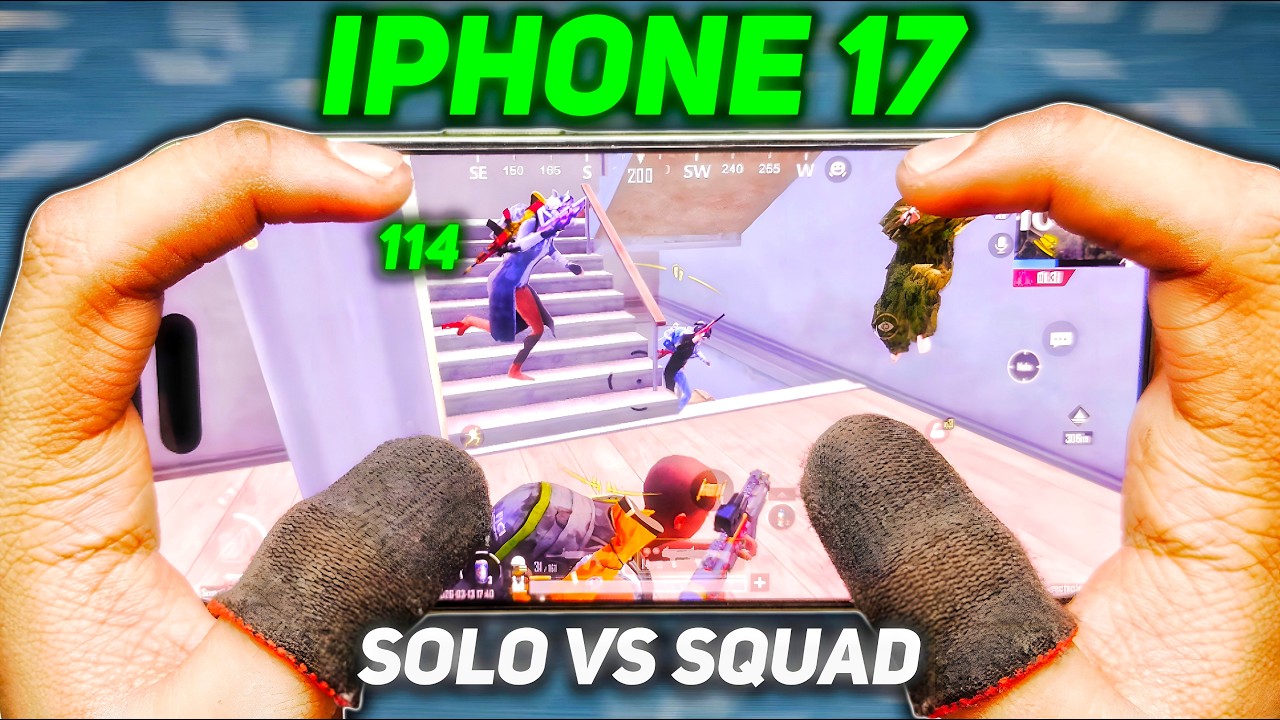 iPhone 17 Handcam | Bgmi 120 Fps Test | Solo vs Squad Gameplay | iPhone 17 BGMI Gameplay
