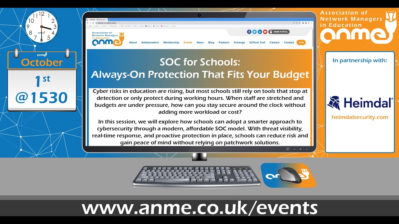 ANME Webinar: SOC for Schools: Always-On Protection That Fits Your Budget with Heimdal