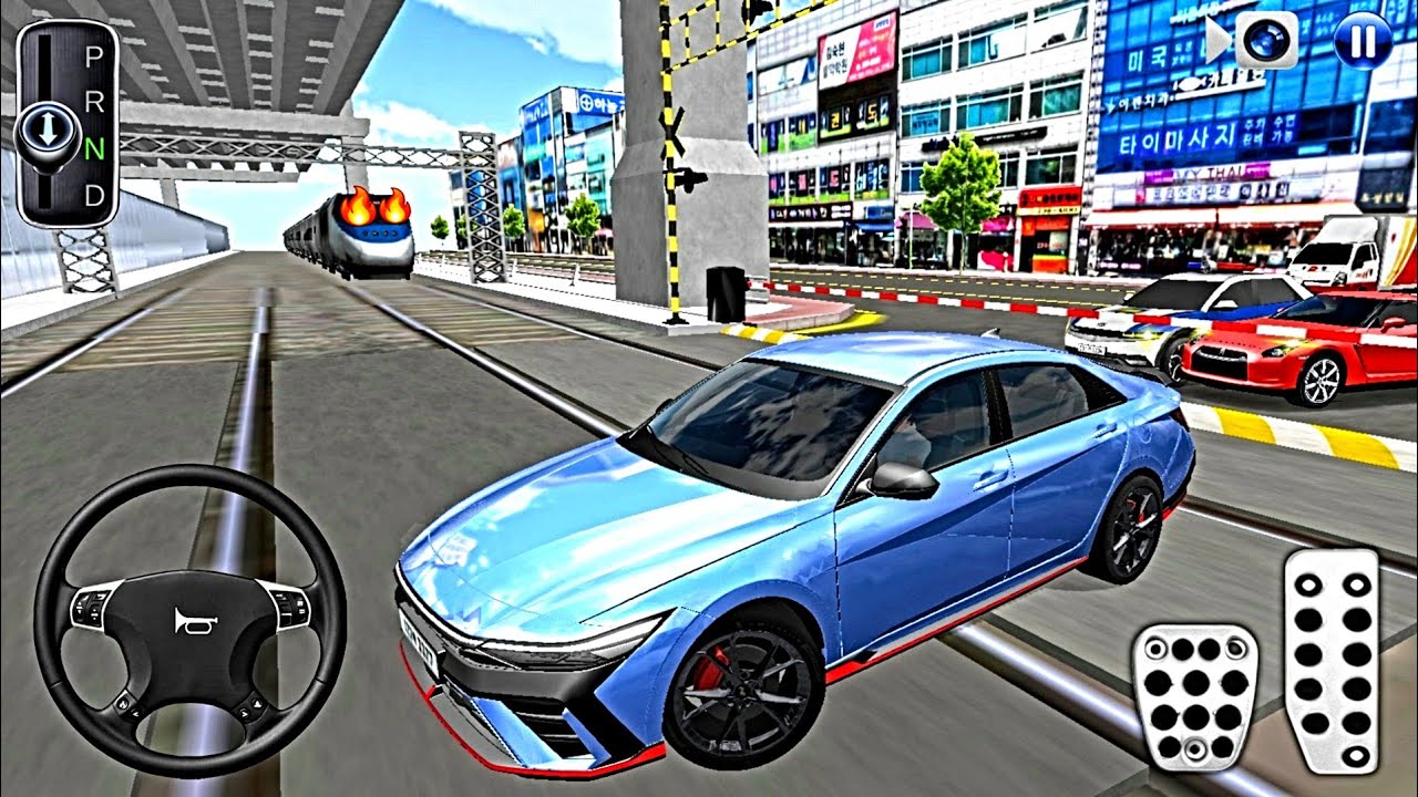 New Hyundai Elantra-N Car Vs Bullet Train - 3D Driving Class Android Gameplay | Android Games - 2025