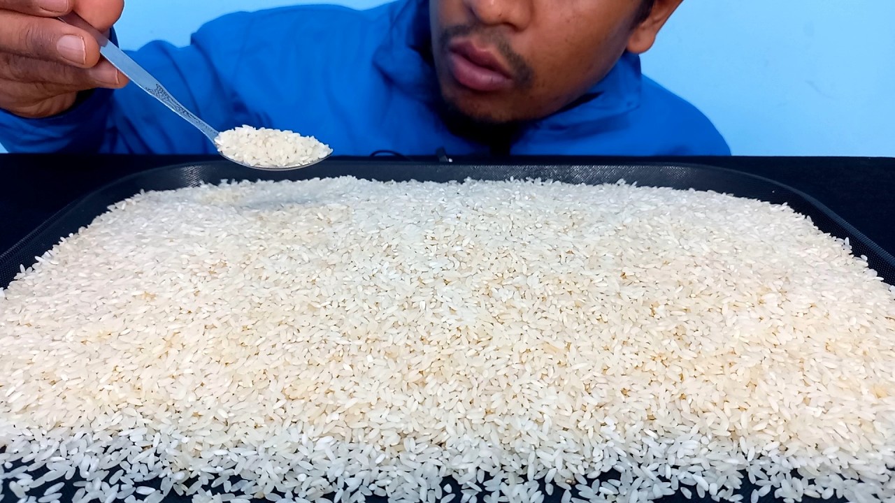 1kg hard raw rice eating challenge | raw rice eating asmr | hard raw rice | raw rice challenge