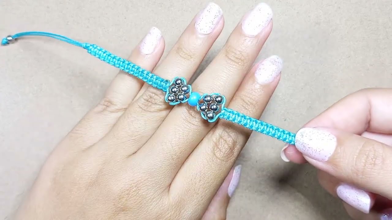 Hermosa pulsera de lazo DIY fácil TUTORIAL (EXPLICADO).🎀
