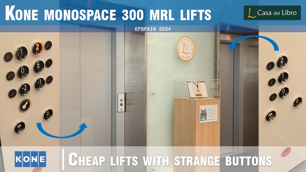 KONE Monospace 300 MRL lifts @ Casa del Libro Gran Vía, Madrid