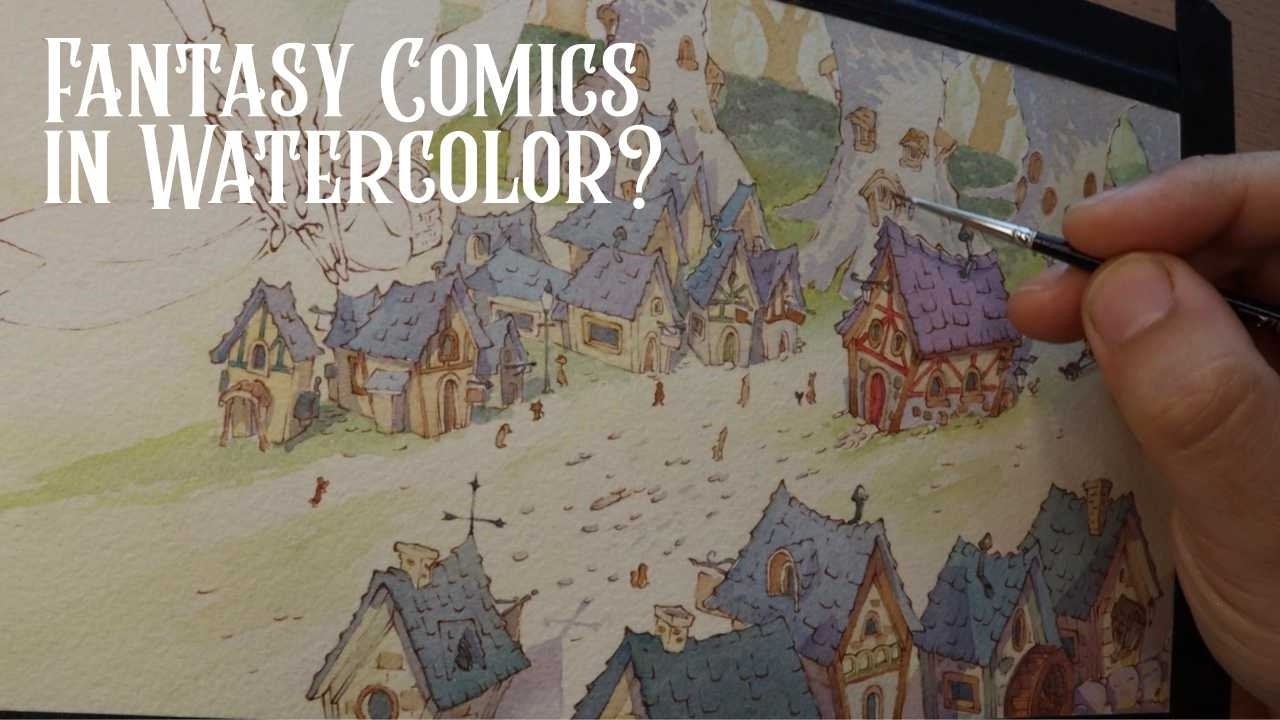 Painting my first Graphic Novel page in Watercolor