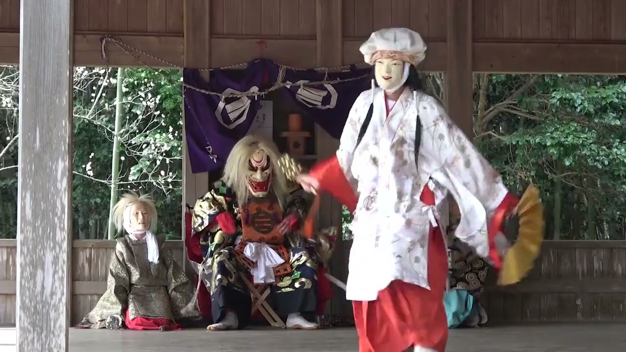 神楽舞 八雲払い 小池原神楽 (於)吉野梅園 梅まつり 梅ノ木天満社