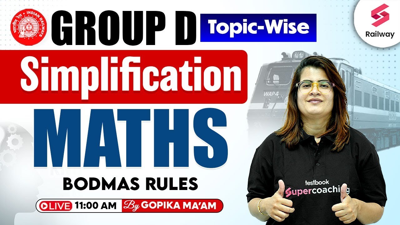 BODMAS RRB GROUP D 2025 | BODMAS RULE SIMPLIFICATION FOR RAILWAY GROUP D 2025 MATHS BY GOPIKA MAM