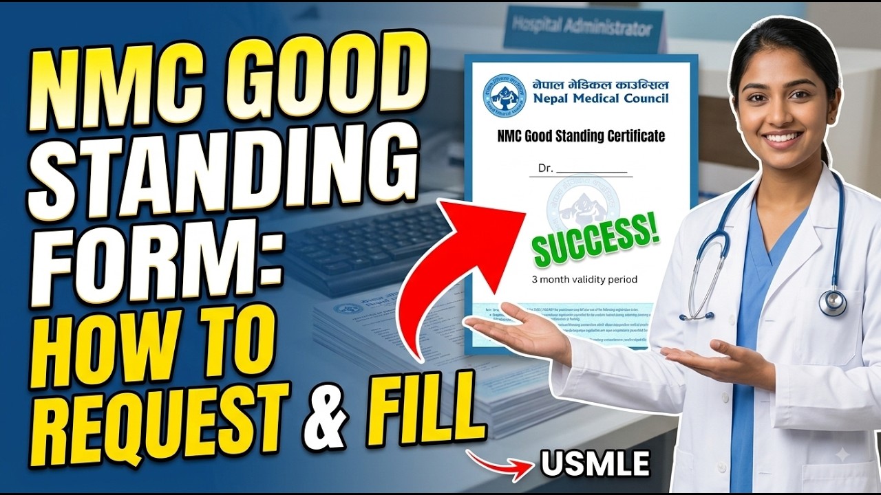 How to Request/Fill NMC Good Standing Certificate for USMLE | Step-by-Step Guide for Nepali Doctors