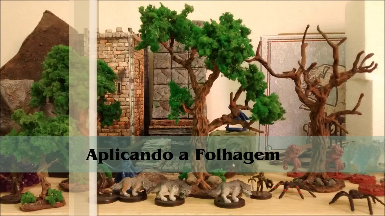 Como fazer folhagem para Árvores em miniatura.