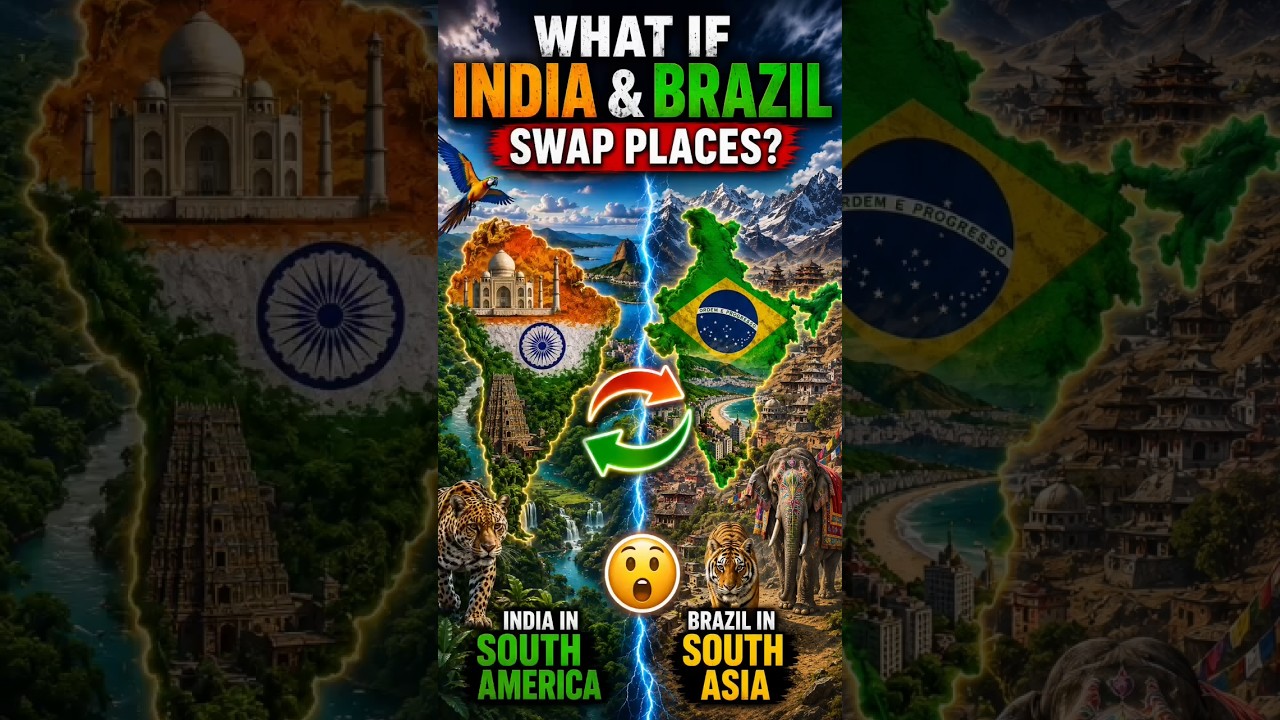What if India and Brazil Swap Places #trending #geographythroughmaps
