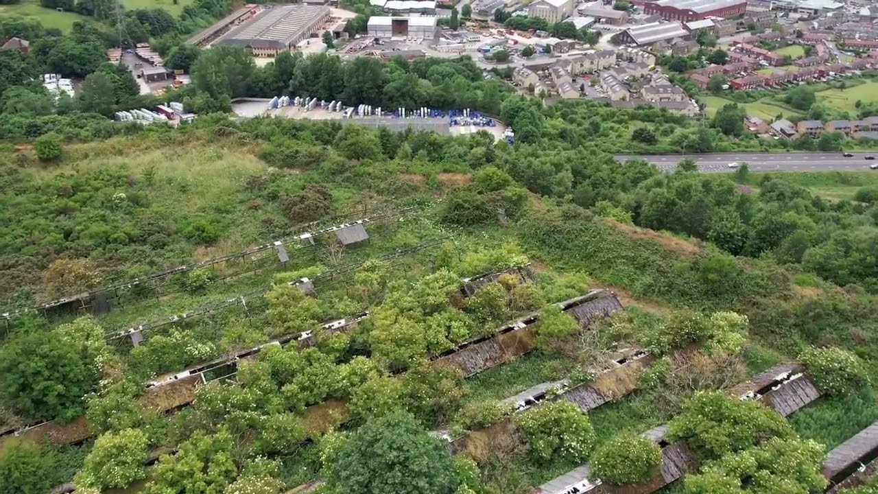 Abandoned Hawkyard Mink Farm Elland From Above