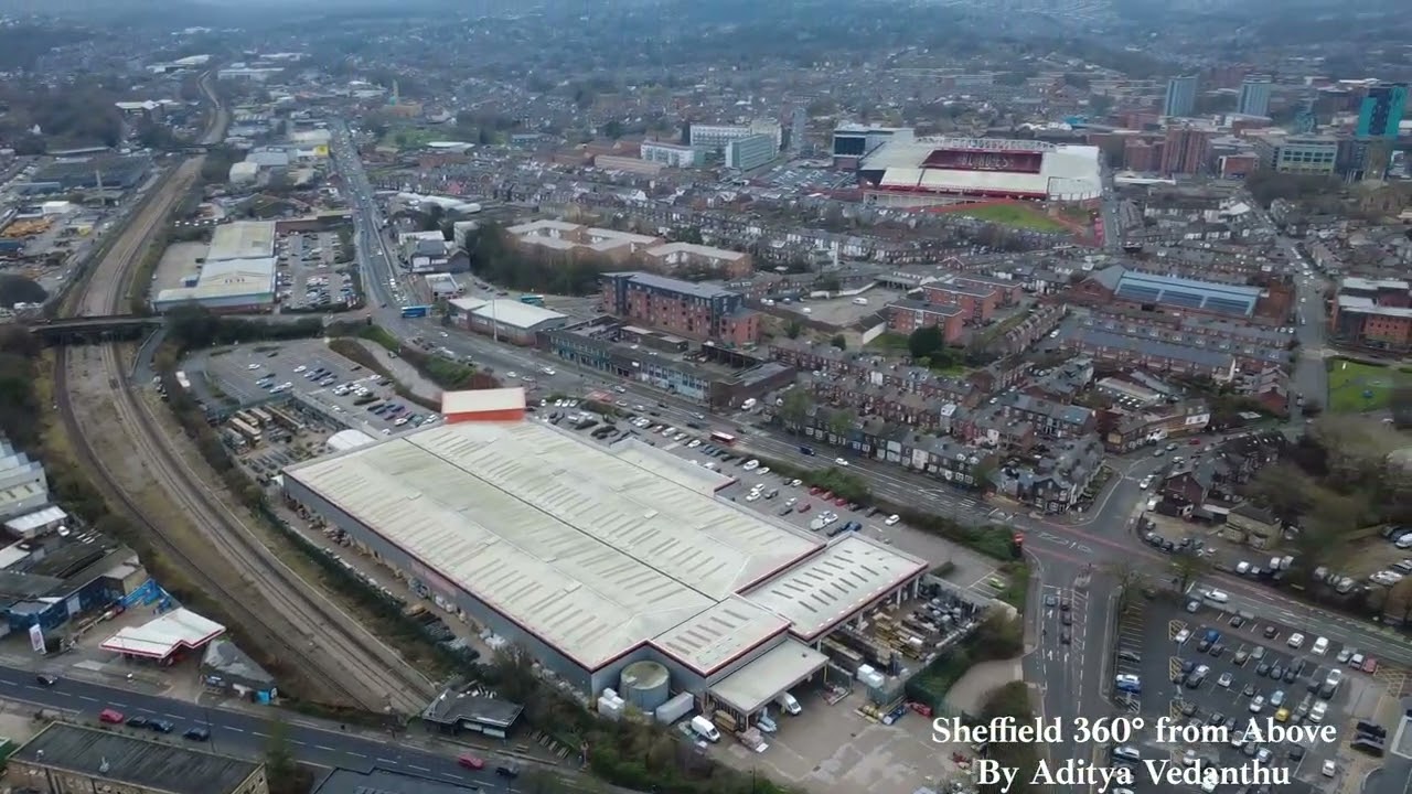 Sheffield 360&deg; from Above | Calm Cinematic Drone Panorama