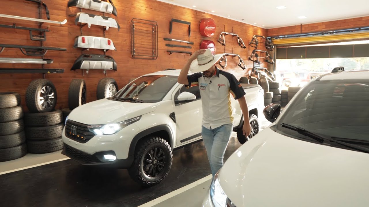 FIAT STRADA 2022 COM LIFT E PNEU 215/75! NÃO É MAIS CARRO DE FIRMA!!
