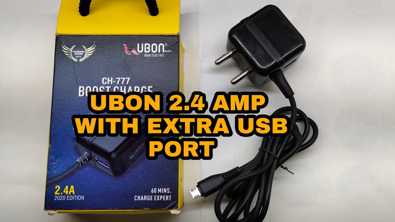 UBON FAST CHARGER 2.4A ll WITH EXTRA USB PORT CH777 CHARGE II HOW TO UNBOX UBON FAST CHARGER