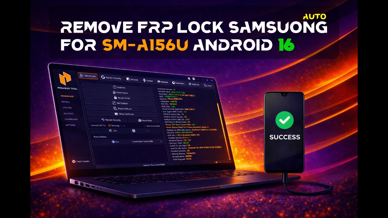 Remove FRP Auto Mode on Samsung SM-A156U | Android 16 Supported