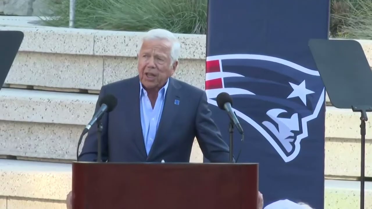 Robert Kraft full introduction speech at Tom Brady statue unveiling at Gillette Stadium