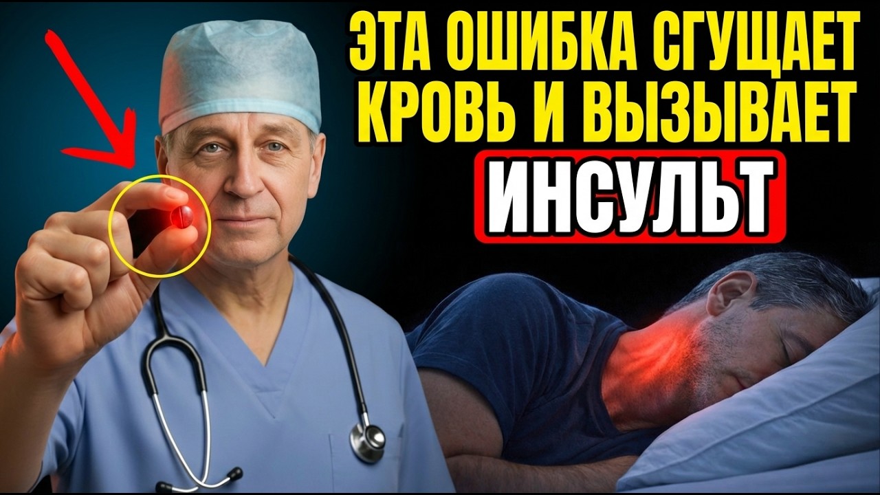 ИНСУЛЬТ: Ночная Ошибка, которая сгущает кровь и увеличивает риск, пока вы спите