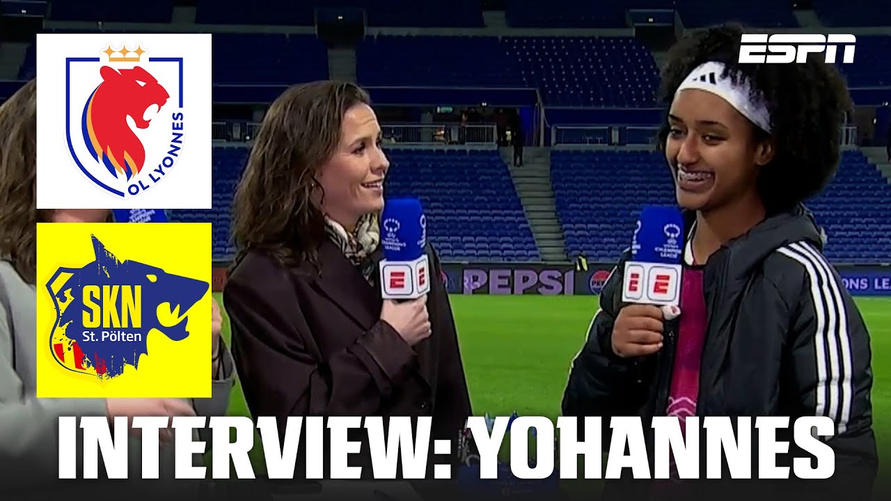 Lily Yohannes reacts to stunning halfway line goal for OL Lyonnes | UEFA Women's Champions League