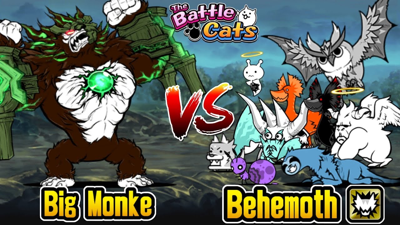Big Monkey Zero Luza VS Behemoth Enemies - The Battle Cats Ultimate