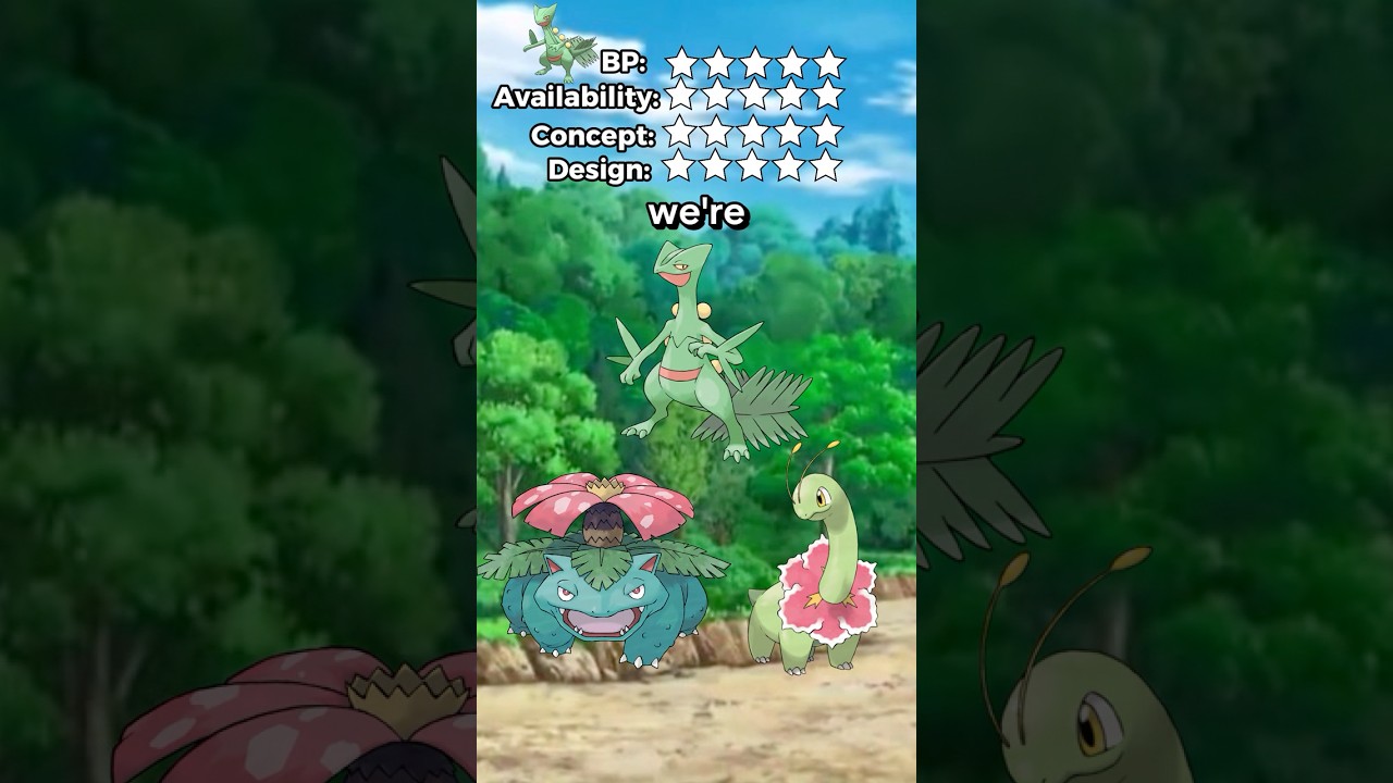 SCEPTILE лучше, чем Venusaur и Meganium? ОЦЕНИТЕ ИХ ВСЕХ! Эпизод №254 #Sceptile #rateemall #pokemon