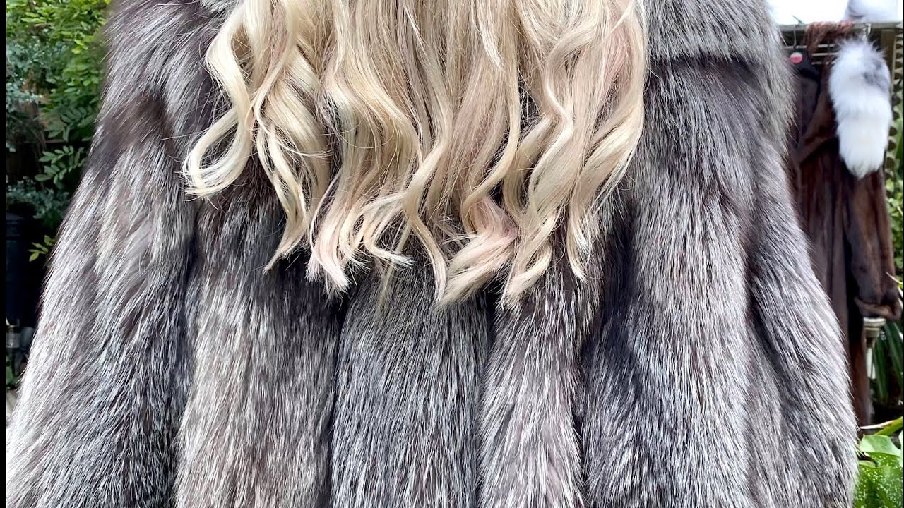 Amazing HUGE SILVER FOX fur coat Full Length UNISEX from @LoraFox
