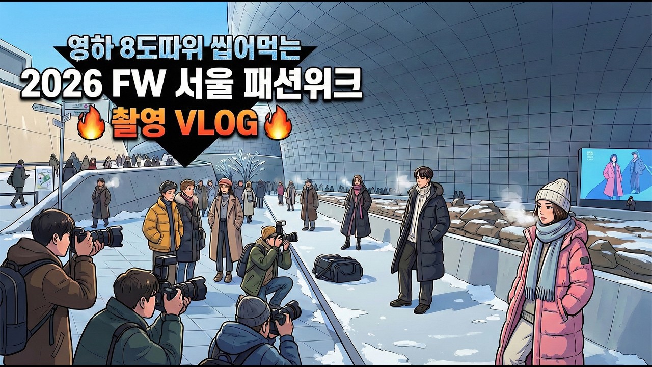 영하 8도를 뚫고 2026 FW 서울패션위크 촬영 다녀왔습니다.(촬영 브이로그)
