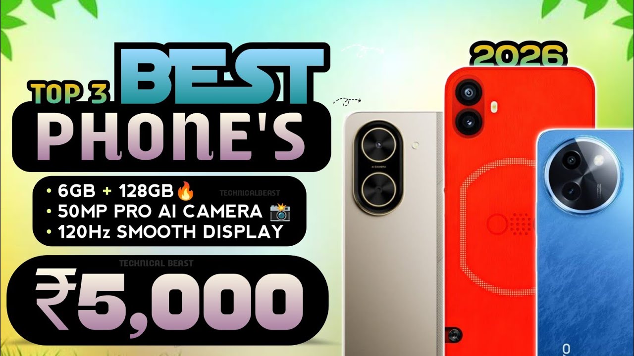 Top 3 Best Phones Under ₹5000🔥| Paisa Vasool Smartphones | Best Phones Under 5000