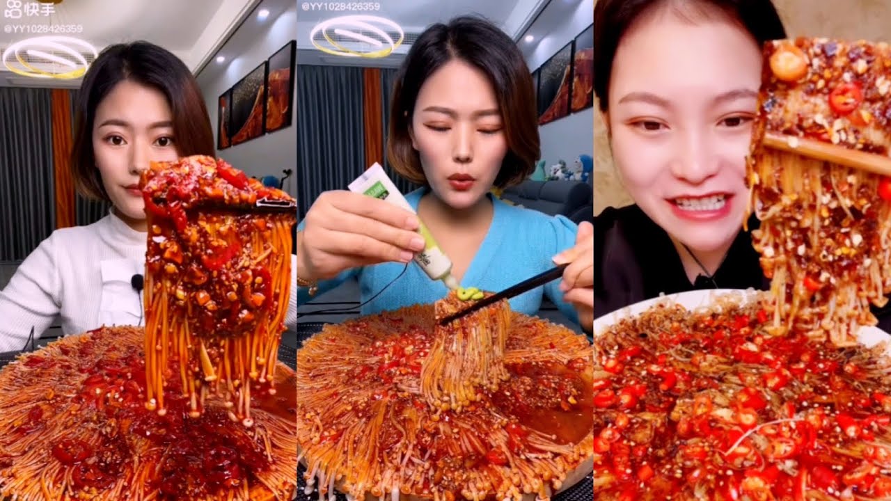 JAMUR ENOKI KUAH MALA 🤤🤤TAMBAH CABE RAWIT BERLIMPAH🔥🌶🥲🙂