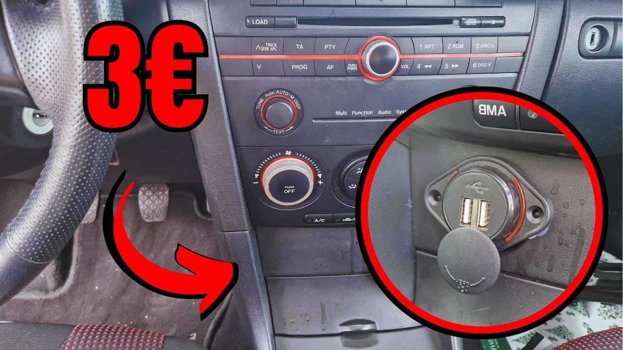USB EN COCHE POR 3€ 💸 | Mazda 3 2006