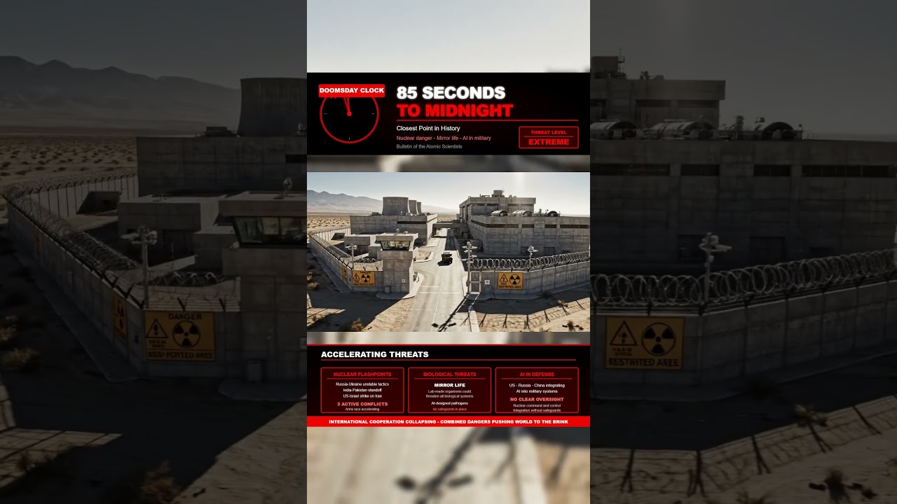 Doomsday Clock Update Places Humanity At 85 Seconds