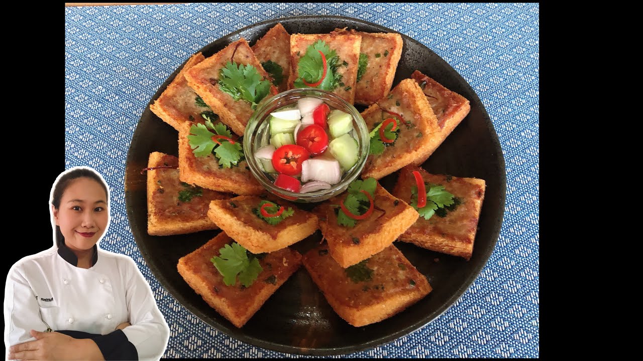 Asian Party Food ideas •Thai Appetizer Recipes•Thai Pork Toast |ThaiChef food