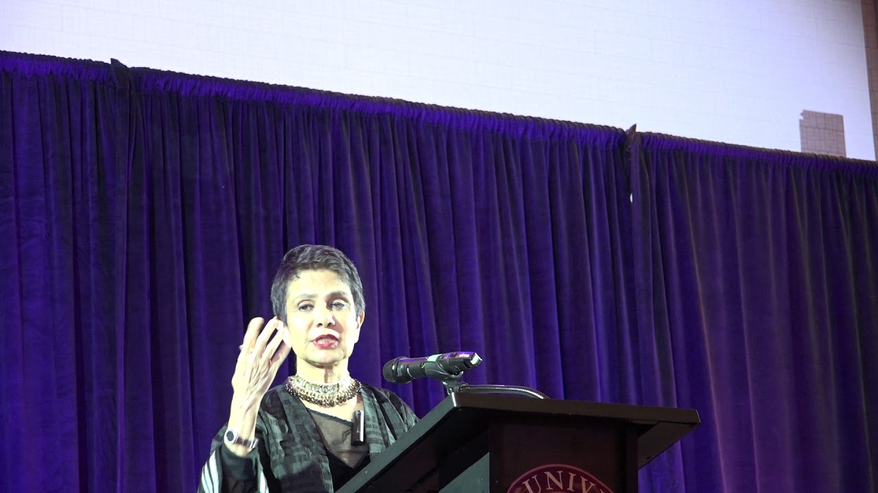 Dr. Azra Raza speaking at en event in Houston