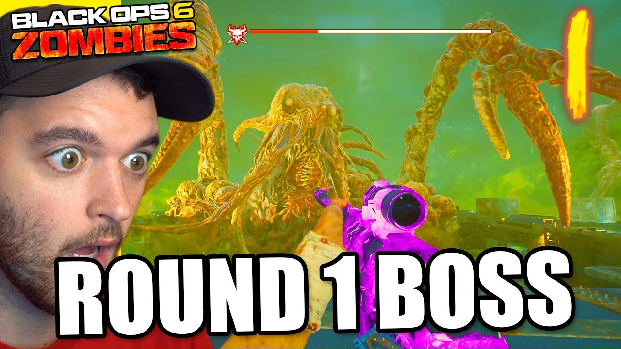 ROUND 1 EASTER EGG BOSS FIGHT! (Black Ops 6 Zombies)