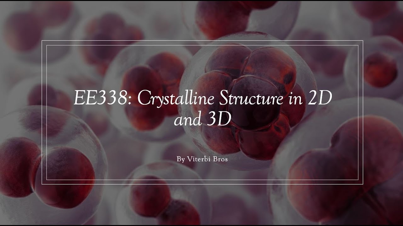 EE338: Crystalline Structure in 2D and 3D ( Bravais Lattice )