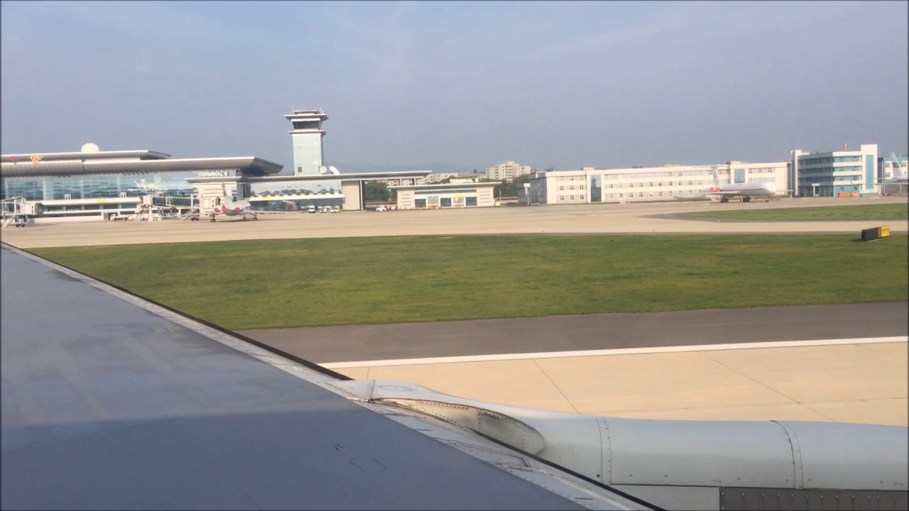 Air Koryo Landing Pyongyang International Airport