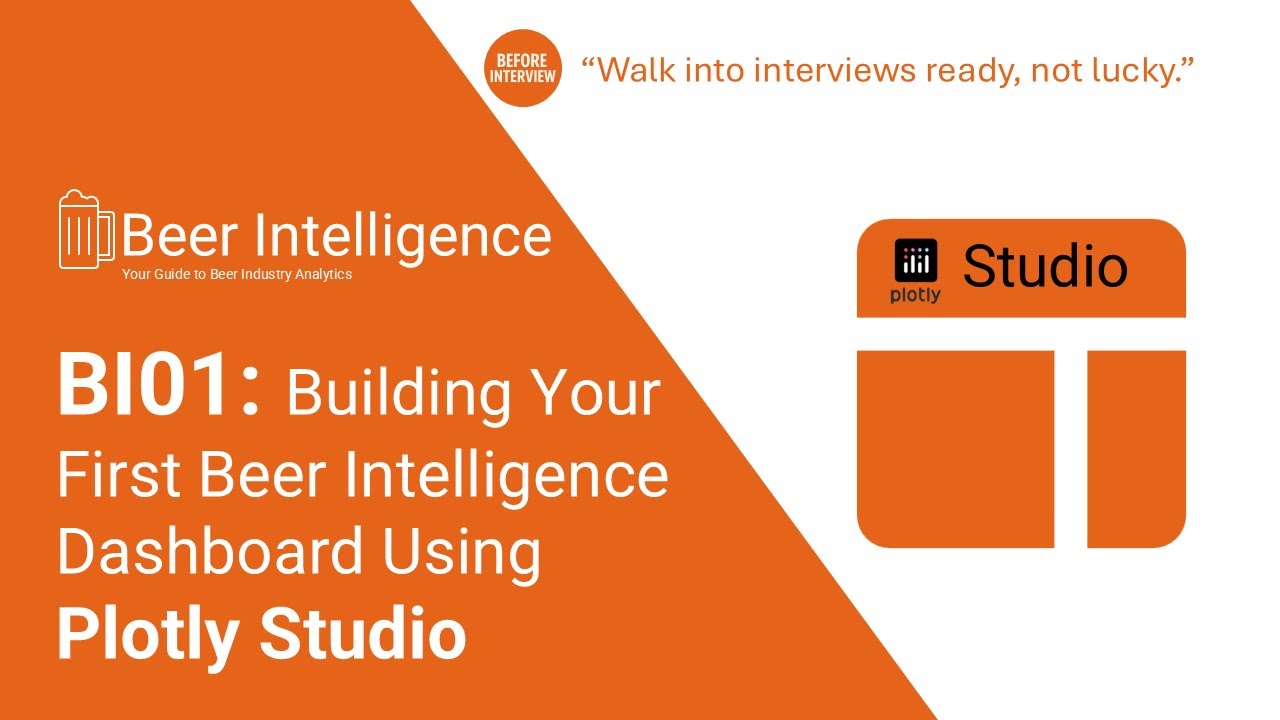 BI01: Build Your First Beer Intelligence Dashboard with Plotly Studio | Data Analytics Tutorial