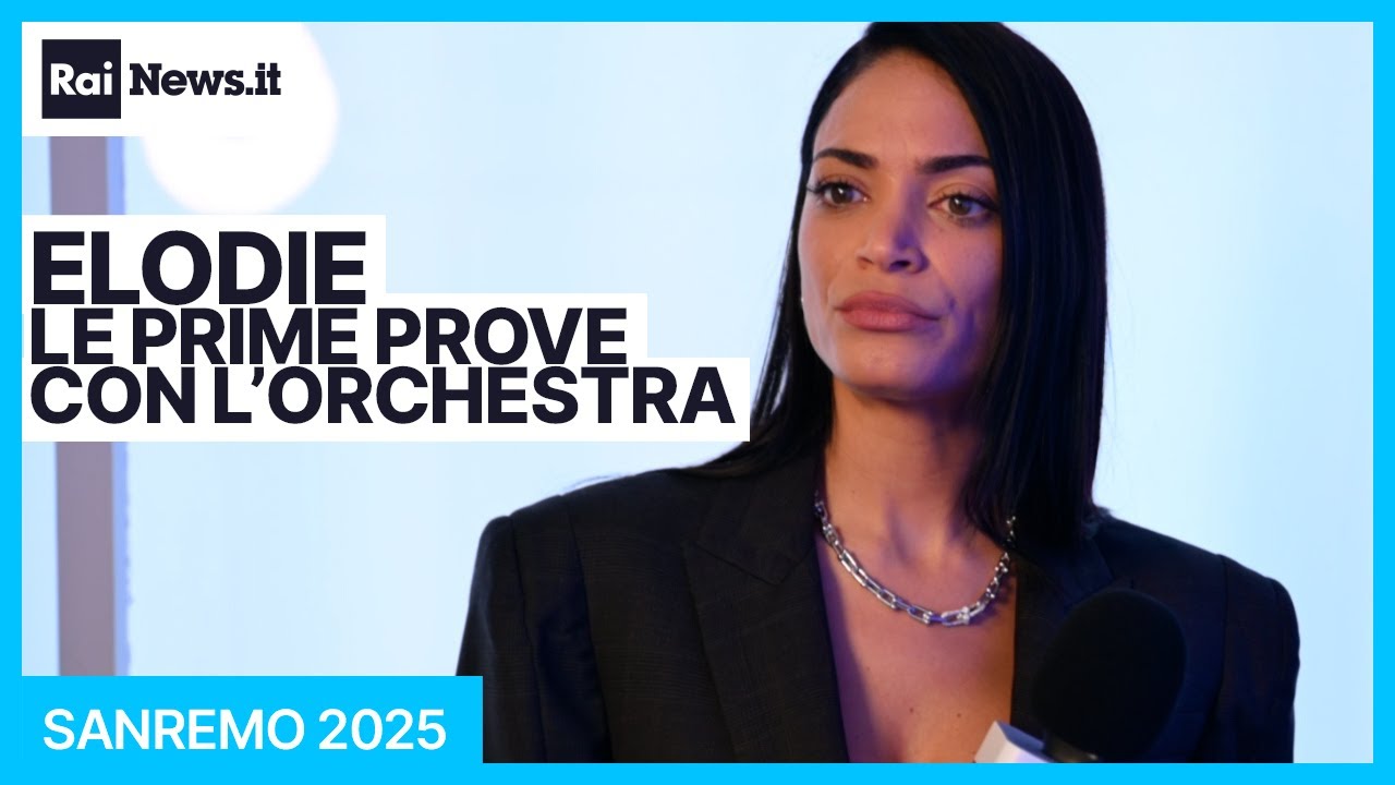 Sanremo2025: Elodie, le prime prove con l’orchestra