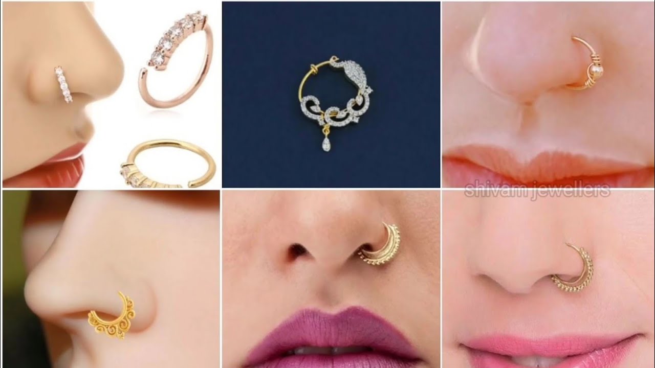 Gold Daily wear nose ring design 2025