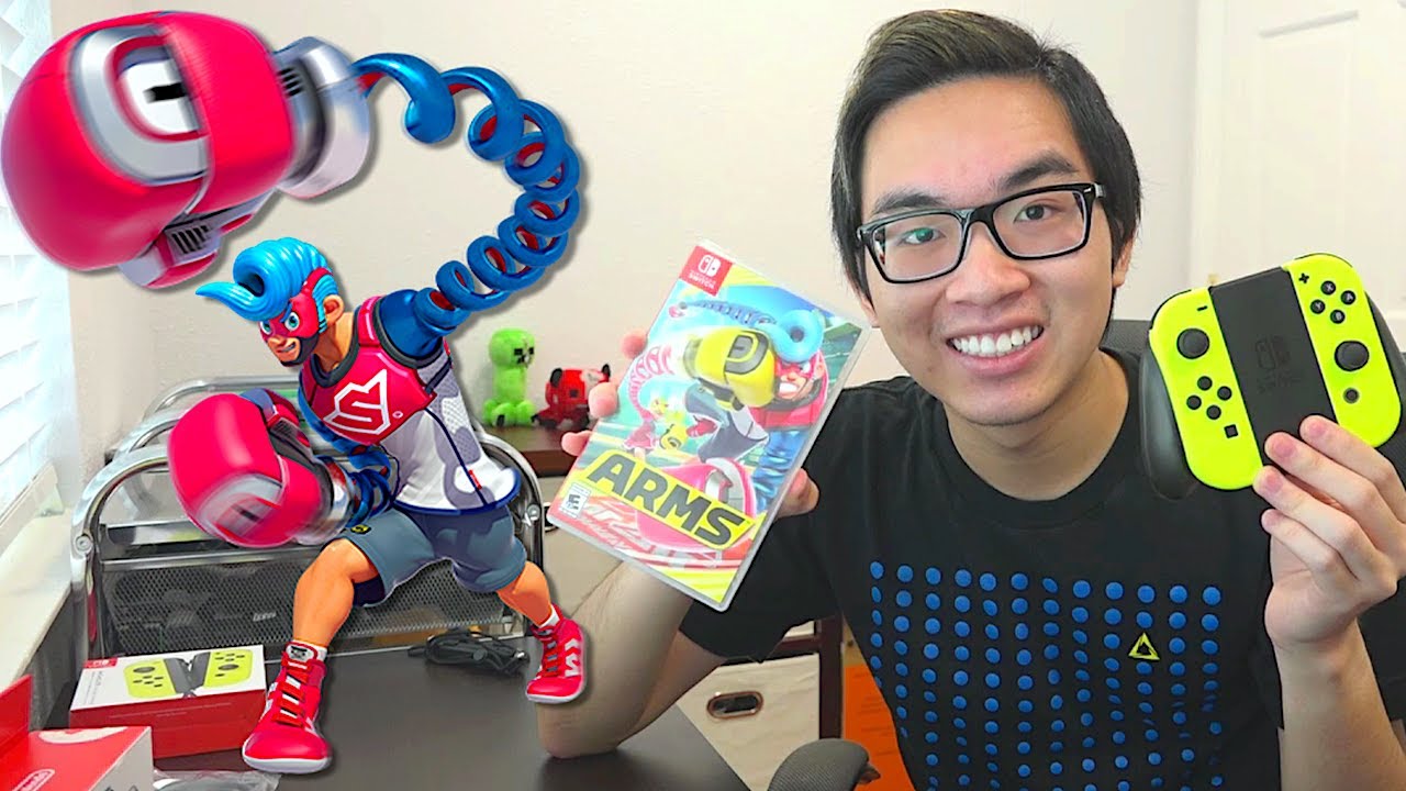 ARMS & Neon Yellow Joy-Con Unboxing!