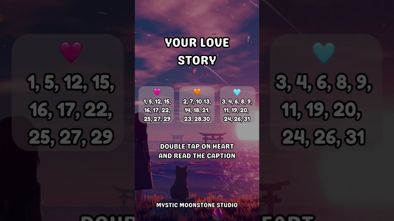 Your Love Story 🥰🩷 Tarot Reading #pickacard #pickapile #tarotreading #tarot