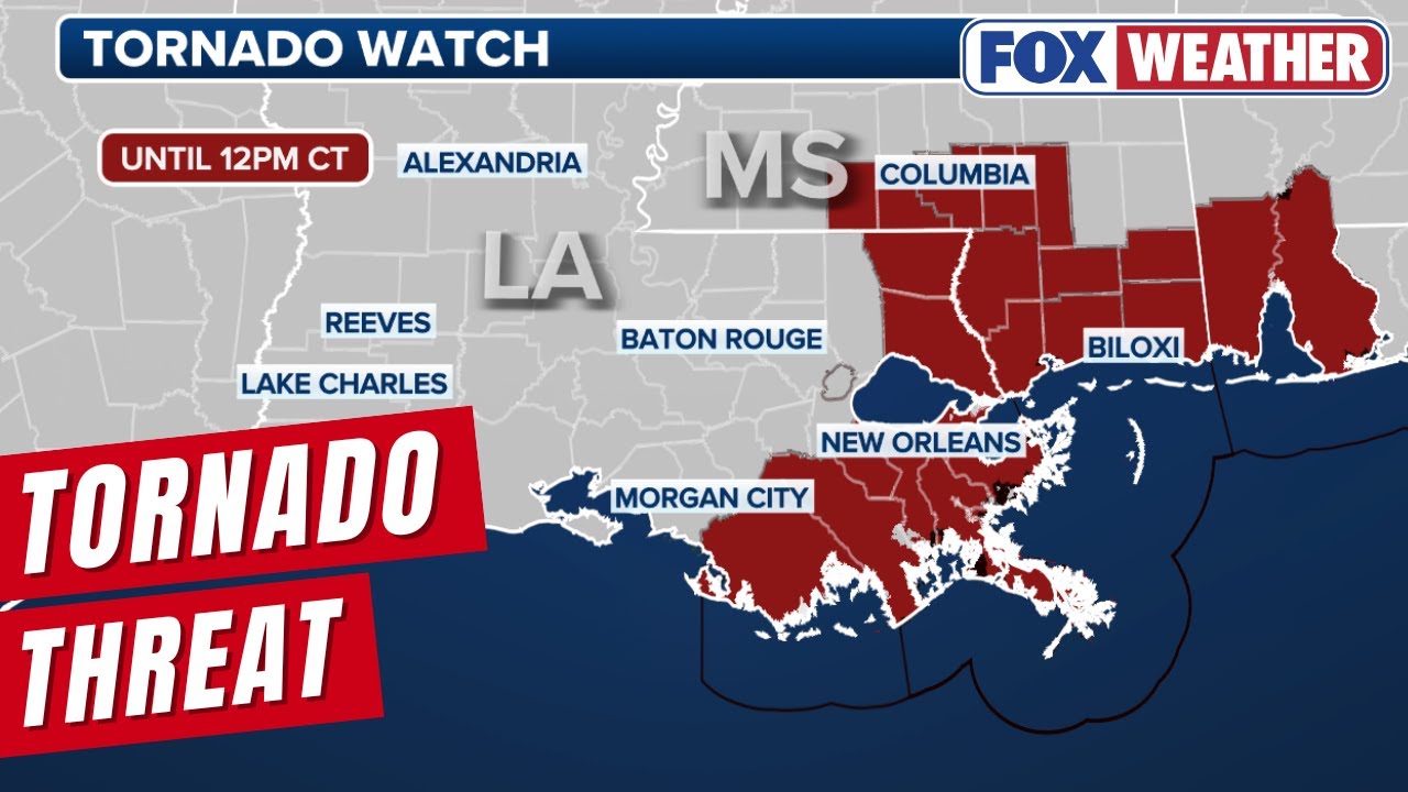 Severe Storms Moving Through Gulf Coast On Sunday