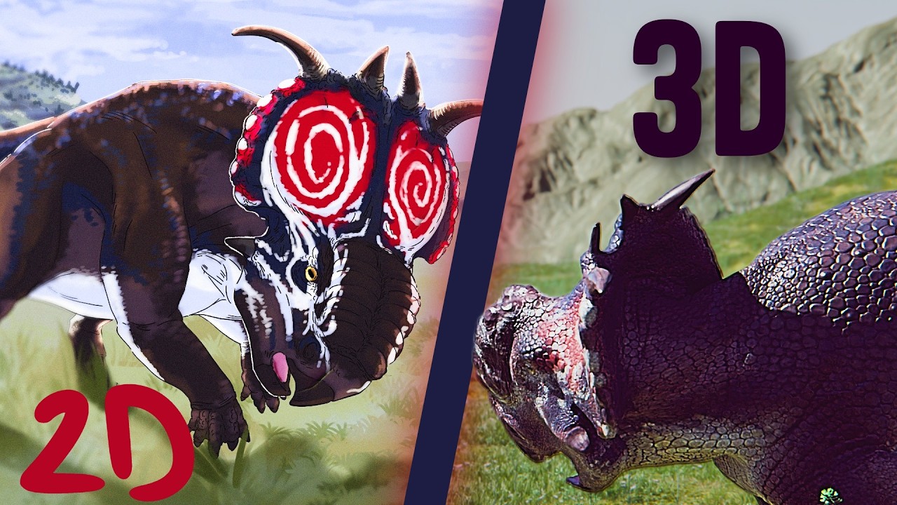 Same Dinosaur, Different Artists: 2D vs 3D (ft. Mosketeer)