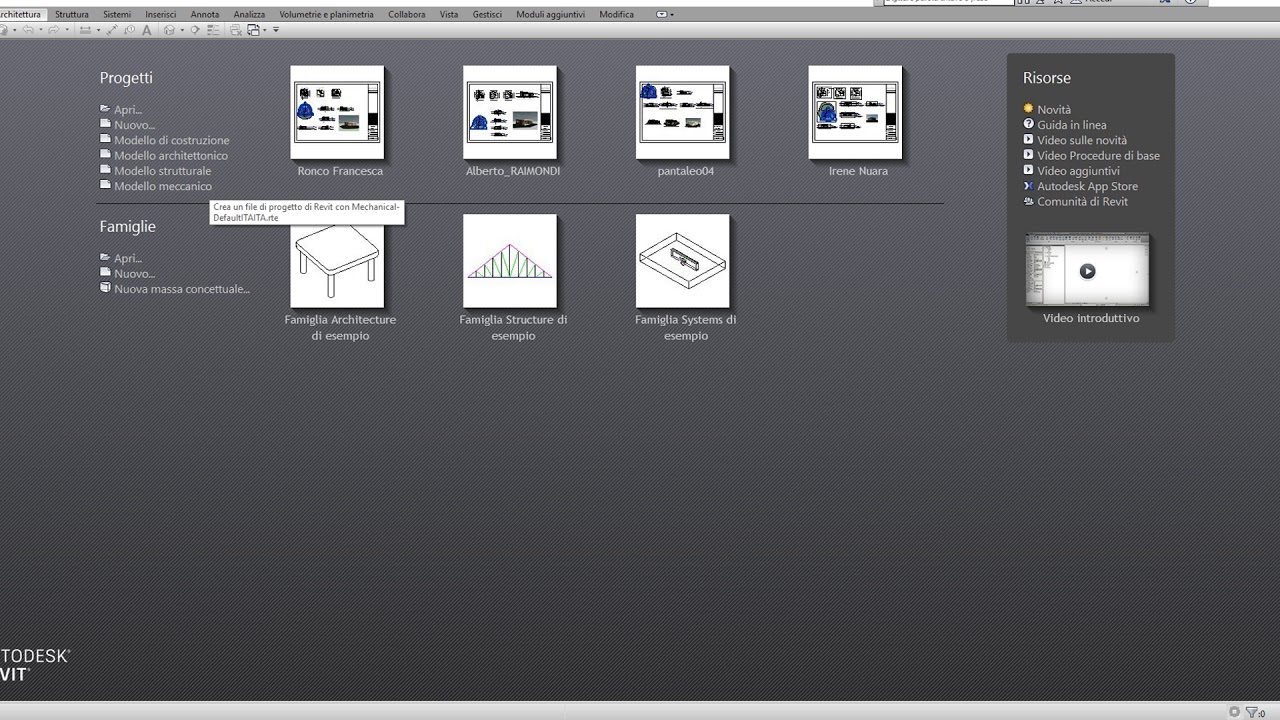 IDEAngelis   REVIT corso base L 01 Introduzione