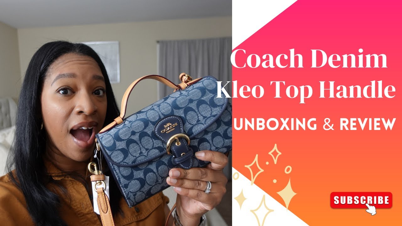 Coach Outlet Denim Collection, Kleo Top Handle Unboxing and Review