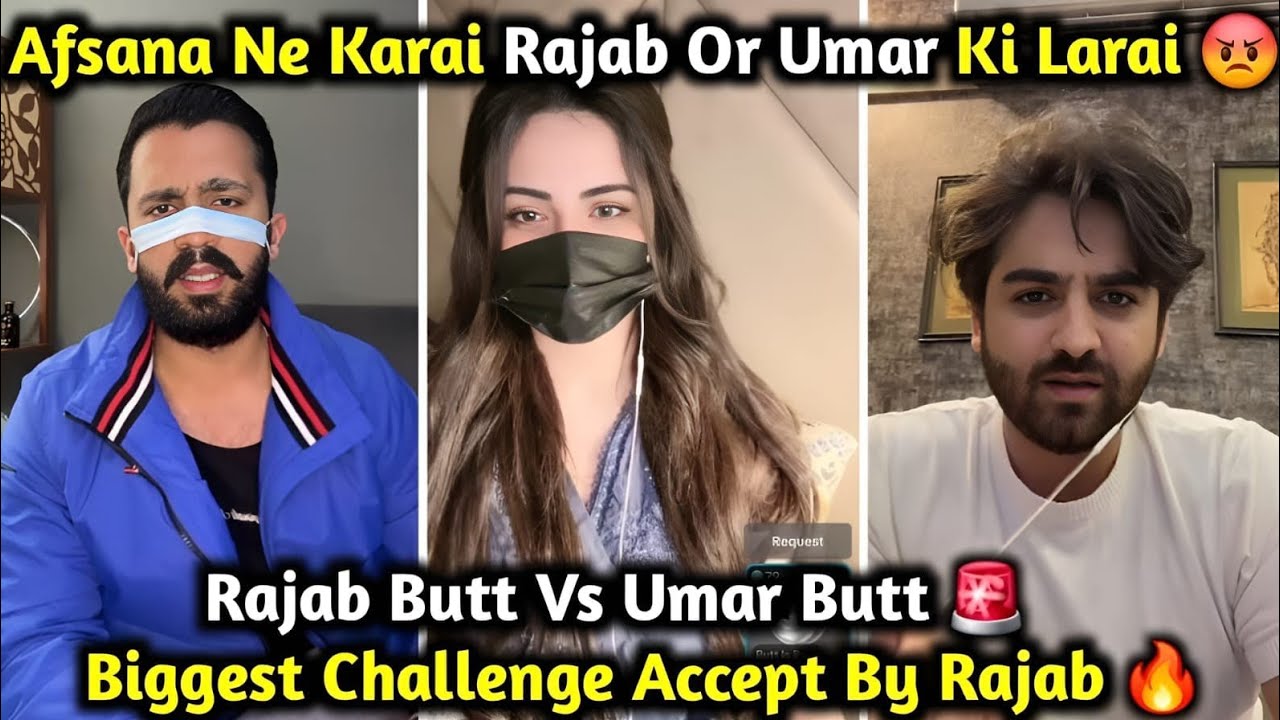 Rajab Butt & Umar Fight Reason? | Rajab Butt & Umar Butt Ki tiktok Live Par Larai 😡| Rajab Butt Live