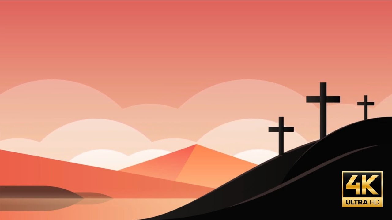 1 Hour Minimalist Good Friday Loop | Copyright Free Church Screensaver | Easter Ambient Background