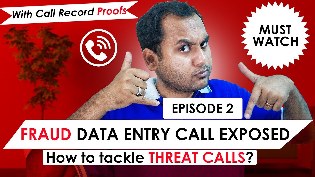 Fraud Data Entry & Typing Jobs Call Exposed | How to tackle threat calls? | FAKE Data Entry Calls